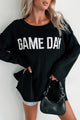 Stylish On The Sideline "Game Day" Sweater (Black/Ivory) - NanaMacs