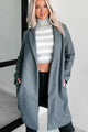 Whims Of The Weather Fleece Longline Coat (Grey) - NanaMacs