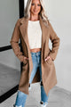 Ships By 9/17 Fashionable For Fall Brushed Fleece Trench Coat (Camel) - NanaMacs