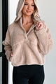 My Cozy Life Sherpa Teddy Pullover (Beige) - NanaMacs