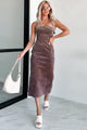 It Ain't About You Washed Corduroy Dress (Brown) - NanaMacs