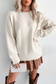 Reed Oversized Crewneck Sweater (Cream) - NanaMacs