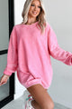 NanaMacs Corded Crewneck Sweatshirt (Bubblegum) - NanaMacs