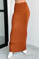 Comfort In Chaos Maxi Skirt (Rust) - NanaMacs