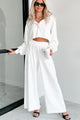 Chasing Relaxation Wide Leg Lounge Pants (Off White) - NanaMacs