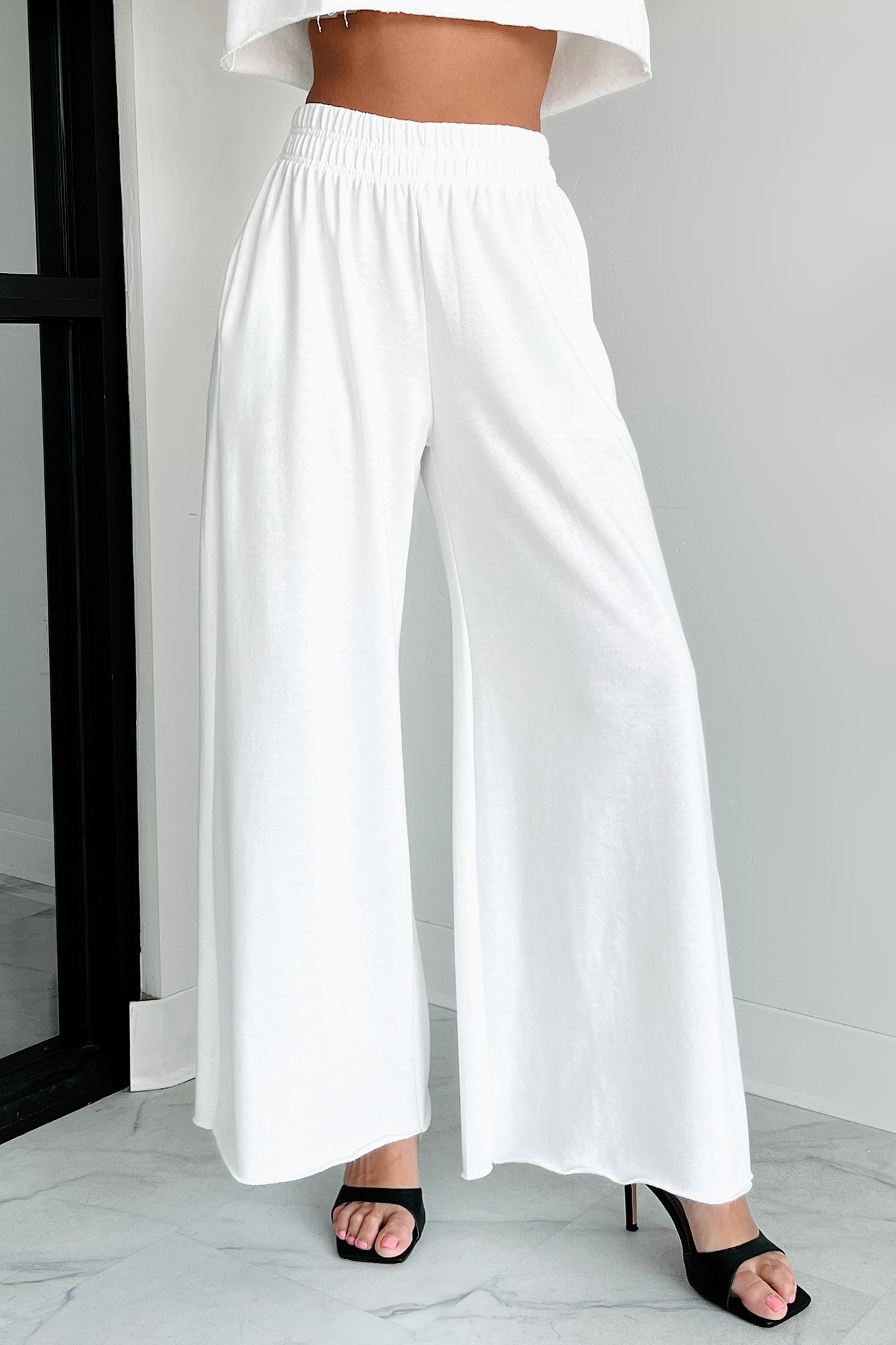 Chasing Relaxation Wide Leg Lounge Pants (Off White) - NanaMacs