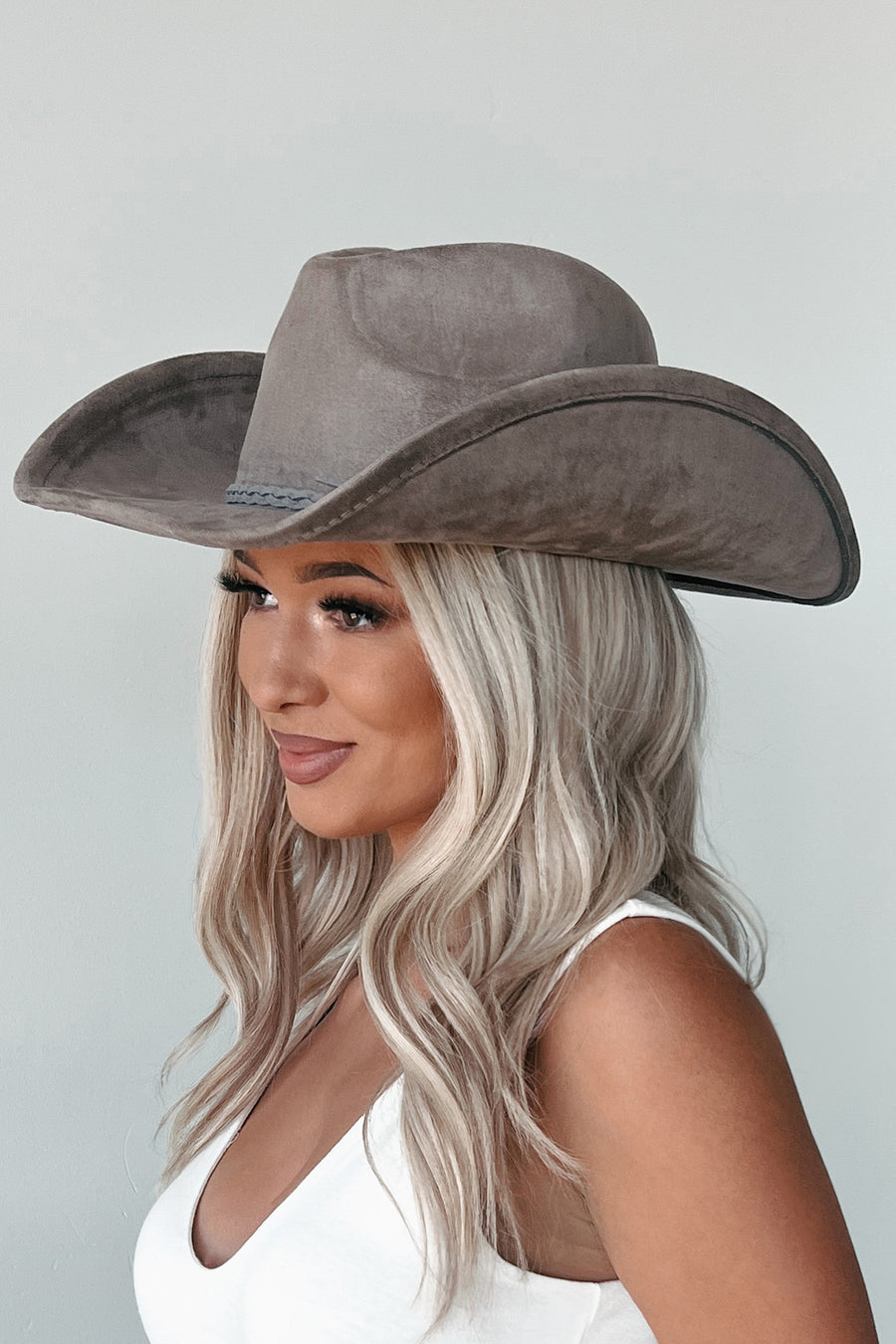 Cowboy Problems Braided Strap Cowboy Hat (Taupe) - NanaMacs