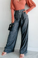 Kenny Mineral Wash Wide Leg Pants (Washed Black) - NanaMacs