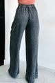 Kenny Mineral Wash Wide Leg Pants (Washed Black) - NanaMacs