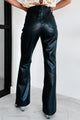 Conway Judy Blue Tummy Control Faux Leather Pants (Black) - NanaMacs