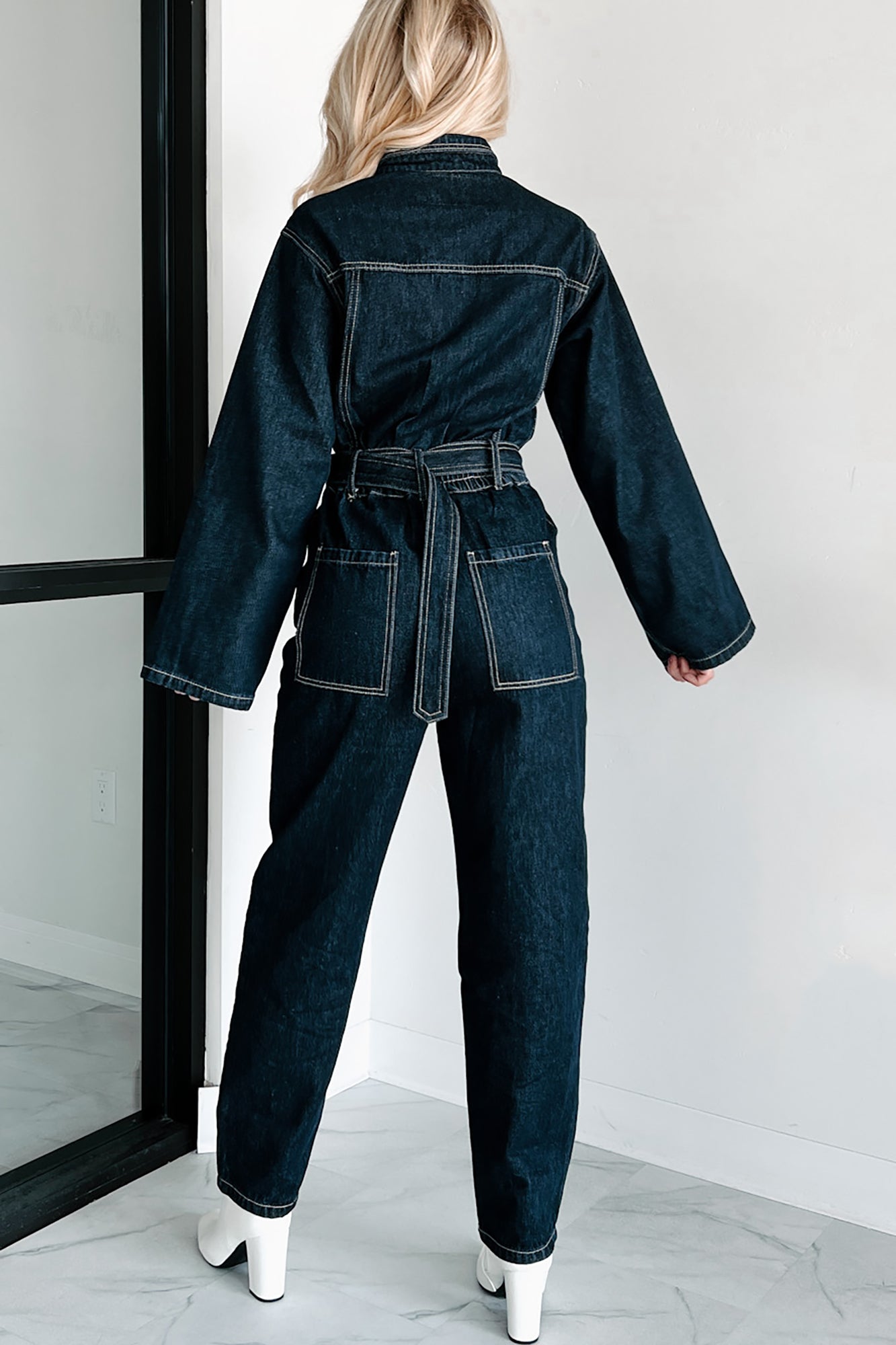 Harvest Hopes Denim Jumpsuit (Dark Indigo) - NanaMacs