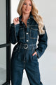 Harvest Hopes Denim Jumpsuit (Dark Indigo) - NanaMacs