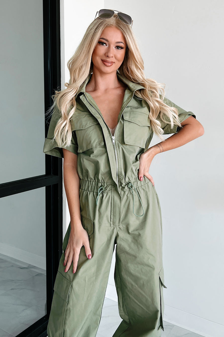 Problem Free Utility Jumpsuit (Olive) - NanaMacs