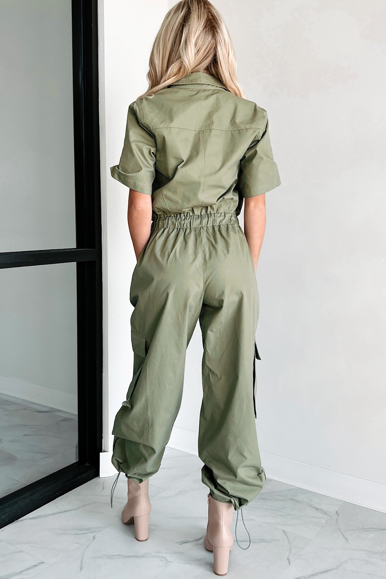 Problem Free Utility Jumpsuit (Olive) - NanaMacs