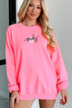 Ships by 9/20 Spooky Thang Graphic Sweatshirt (Neon Pink) - NanaMacs