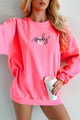 Ships by 9/20 Spooky Thang Graphic Sweatshirt (Neon Pink) - NanaMacs