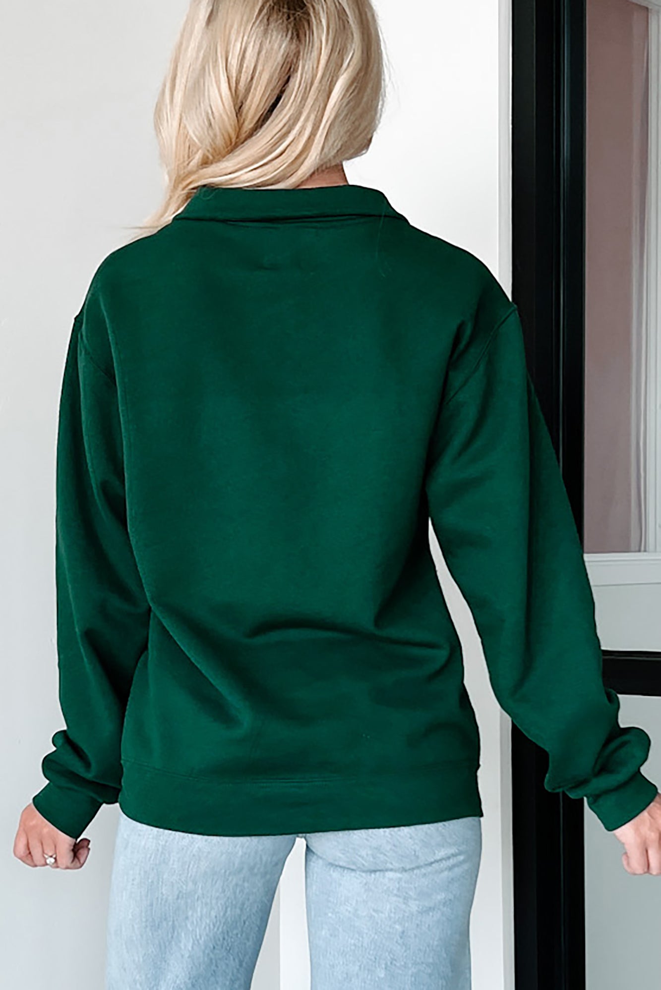 "Salem Country Club" Quarter-Zip Sweatshirt (Forest Green) - NanaMacs