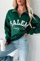 "Salem Country Club" Quarter-Zip Sweatshirt (Forest Green) - NanaMacs