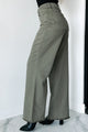 Afton Wide Leg Frayed Hem YMI Jeans (Olive) - NanaMacs