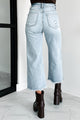 Colwyn High Rise Wide Leg Risen Crop Jeans (Light) - NanaMacs