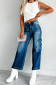 Wayne High Rise Wide Crop Cargo Risen Jeans (Medium) - NanaMacs