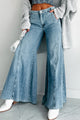 Yuma Mid Rise Wide Flare Jeans (Medium Denim) - NanaMacs