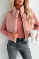 Cooling Off Puffer Vest (Dark Pink) - NanaMacs