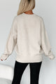 Reed Oversized Crewneck Sweater (Cream) - NanaMacs