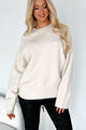 Reed Oversized Crewneck Sweater (Cream)