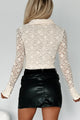 Covetable Looks Floral Lace Button Down Top (Cream) - NanaMacs