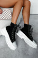 Just Another Dreamer Platform High Top Sneakers (Black) - NanaMacs