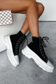 Just Another Dreamer Platform High Top Sneakers (Black) - NanaMacs