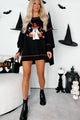 Friendly Spookies Sequin Halloween Crewneck (Black) - NanaMacs