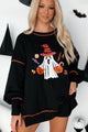 Friendly Spookies Sequin Halloween Crewneck (Black) - NanaMacs