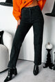 Always Relevant Embellished Straight Leg Jeans (Washed Black) - NanaMacs