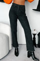 Always Relevant Embellished Straight Leg Jeans (Washed Black) - NanaMacs