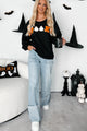 Spook-tacular Friends "Spooky" Patch Sweatshirt (Black) - NanaMacs