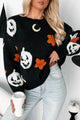 Mythical Nights Halloween Print Sweater (Black) - NanaMacs