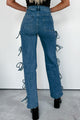 Nothing Casual Bow Tie Straight Jean (Denim) - NanaMacs