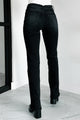 Elam Mid Rise Slim Straight Risen Jeans (Black) - NanaMacs