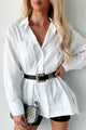 Modernly Classic Oversized Button-Up Shirt (White) - NanaMacs