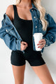 Everywhere I Go Distressed Denim Jacket (Medium Denim) - NanaMacs