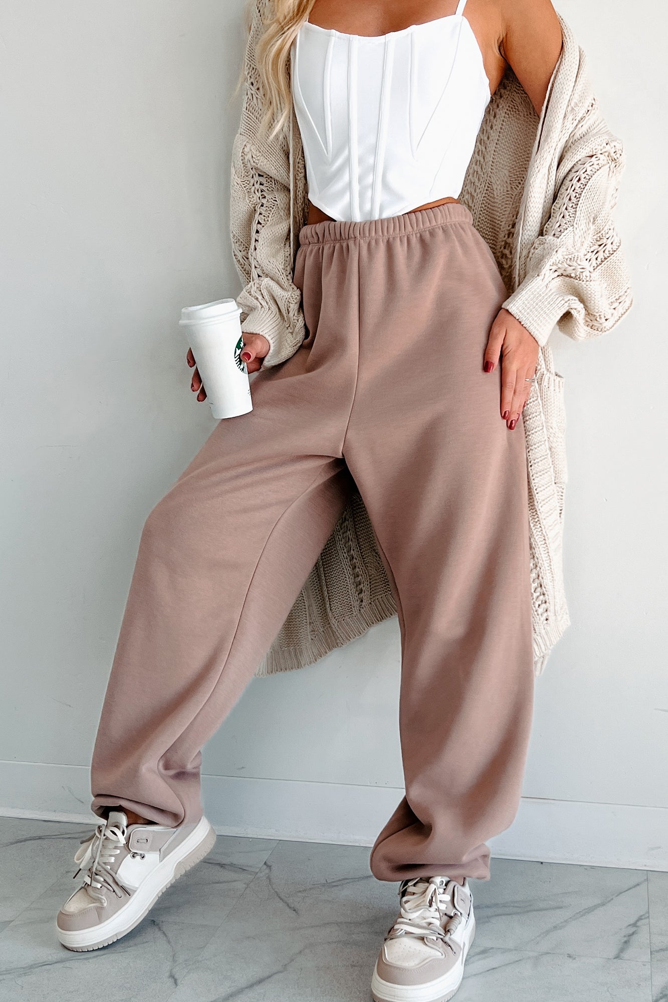 Comfort Is Luxury Oversized Jogger Sweatpants (Mocha) - NanaMacs