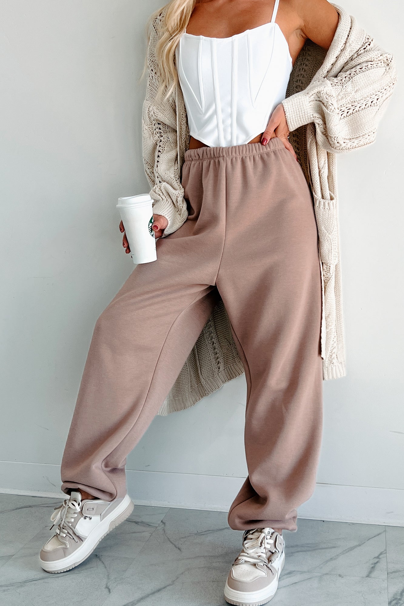 Comfort Is Luxury Oversized Jogger Sweatpants (Mocha) - NanaMacs