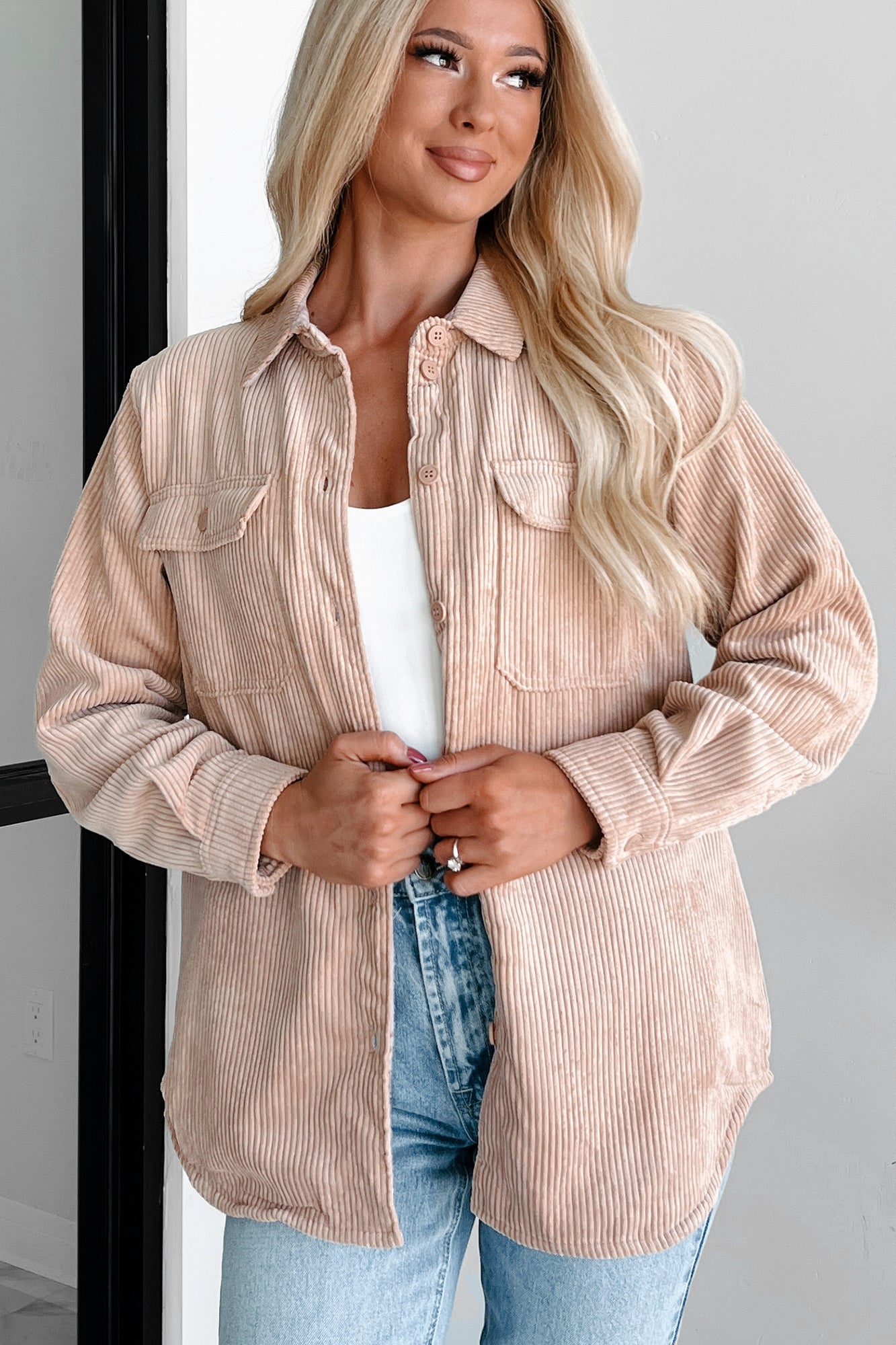 When The Leaves Turn Reversible Corduroy Jacket (Camel) · NanaMacs