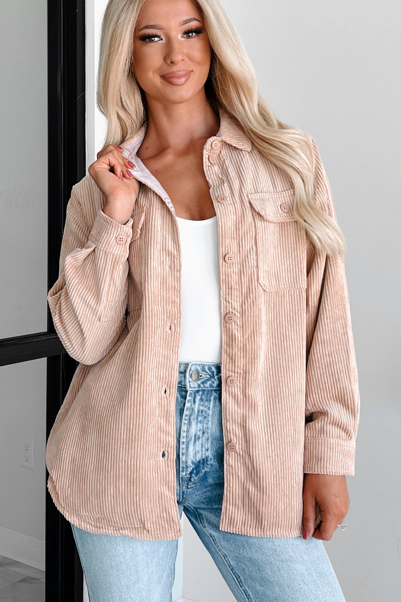 When The Leaves Turn Reversible Corduroy Jacket (Camel) · NanaMacs