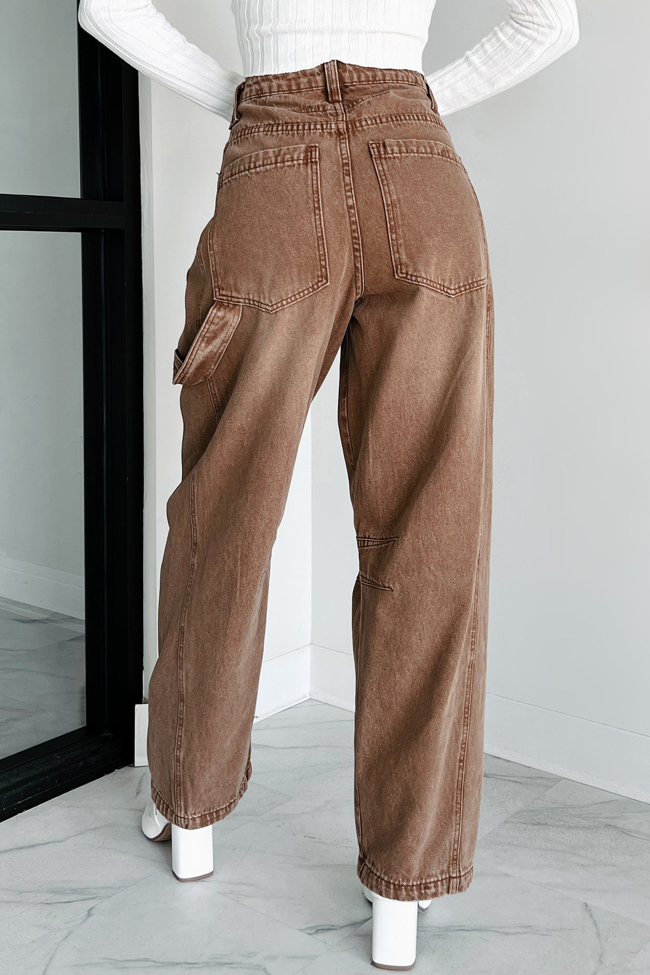 Zander Utility Baggy Jeans (Brown) · NanaMacs