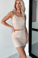 Shimmering Sensation Rhinestone Pearl Mesh Tank Top (Nude) - NanaMacs