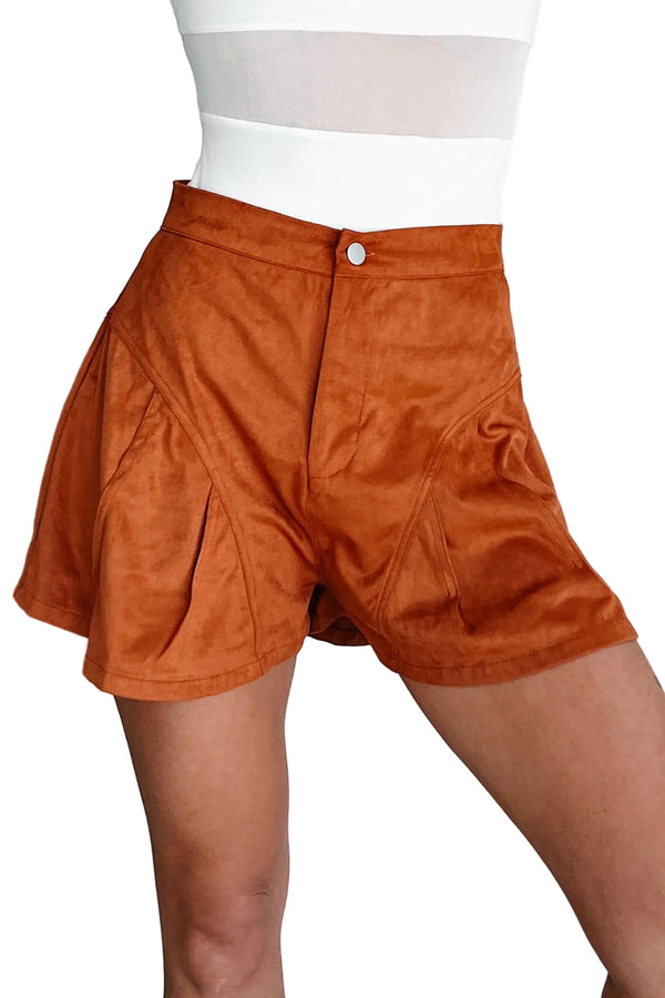 Wide Open Spaces Faux Suede Shorts (Rust) - NanaMacs