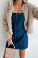 Caviar Wishes Faux Fur Jacket (Taupe) - NanaMacs